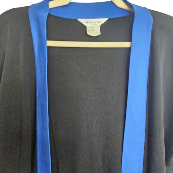 Exclusively Misook Cardigan Women 1X Open Front Career Dressy Classic Minimalist - Picture 2 of 8